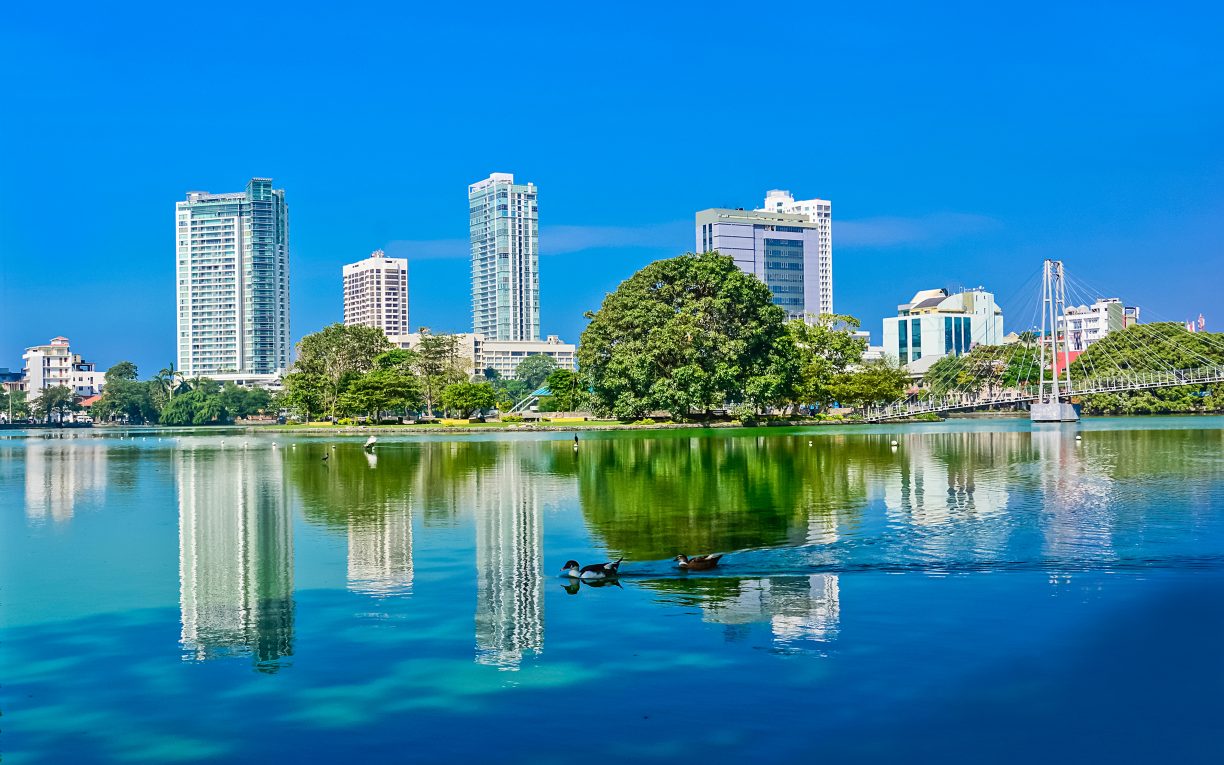 Colombo skyline day lake sri lanka