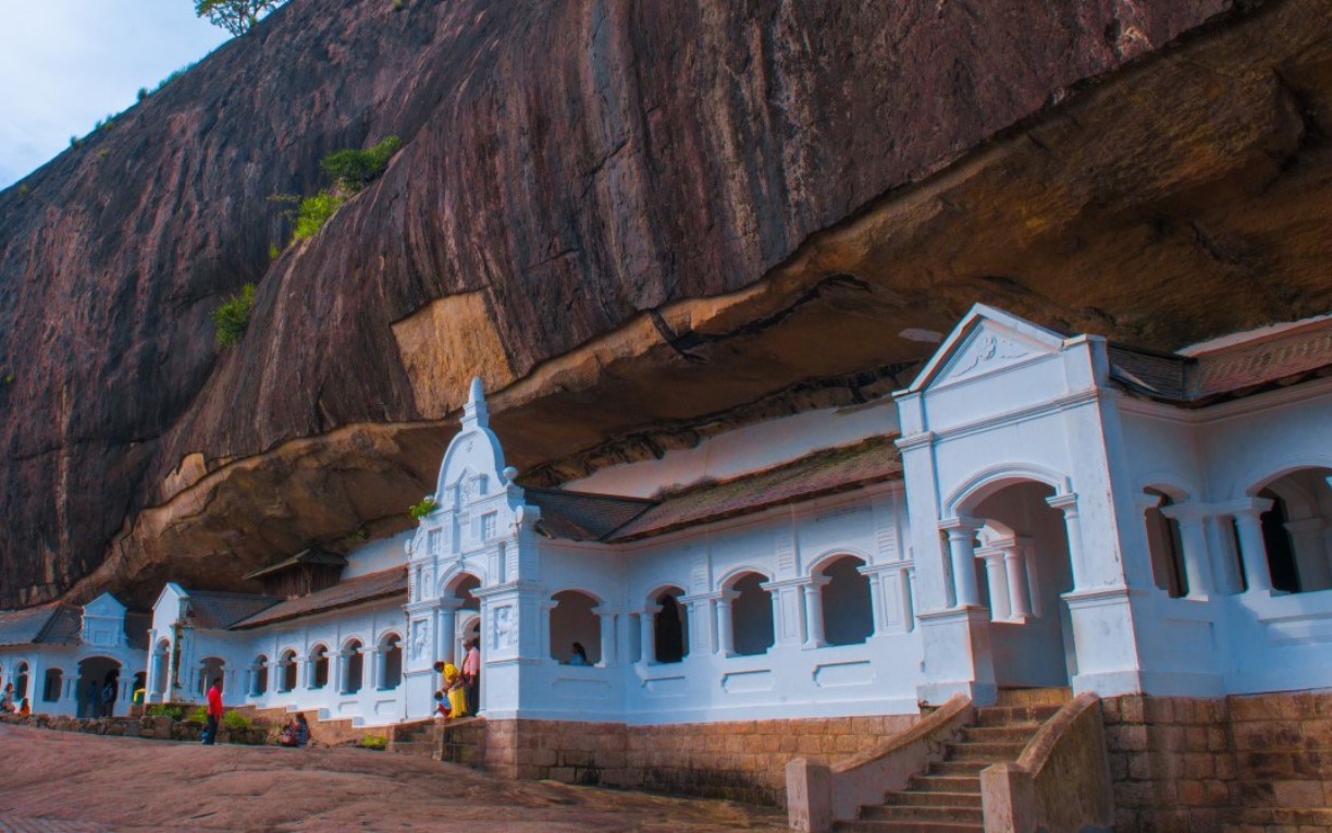 Dambulla Cave Temple exterior sri lanka
