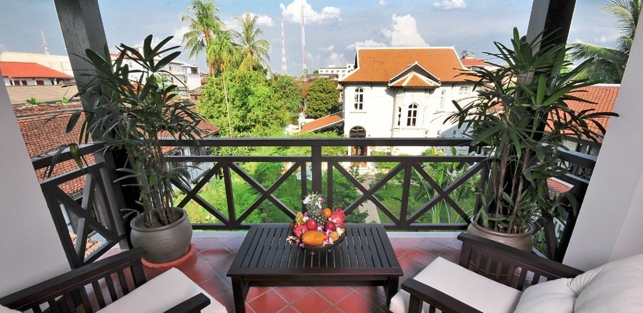 balcony view ansara boutique hotel vientiane laos
